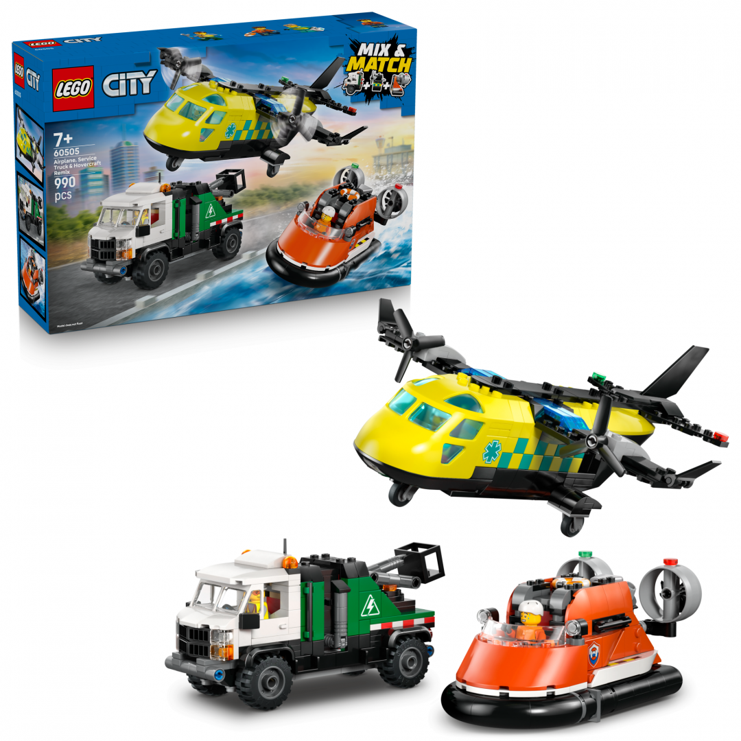 Avion, Autospeciala de Service și Aeroglisor în Versiuni Adaptate LEGO60505
