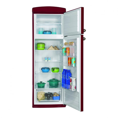 Fram Frigider [RESIGILAT] Frigider cu 2 usi Fram FDD-VRR311BDF+ | 311L, Clasa F, LED, Burgundy, 60.5x63.5x179.4cm