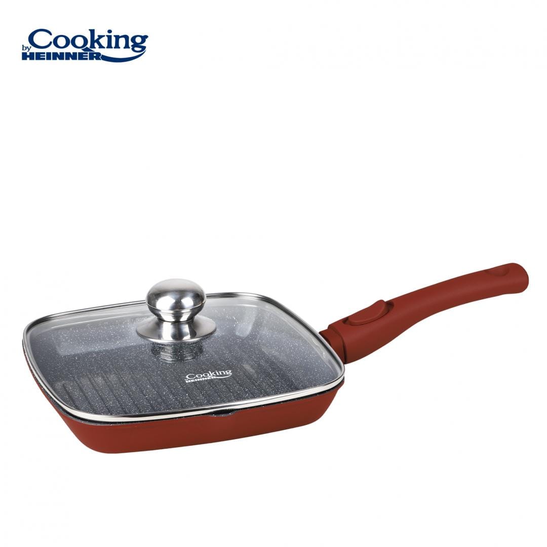 Heinner Tigaie Tigaie Heinner HR-JLG-A24G | Grill, Aluminiu Turnat, 24cm, Cu Capac