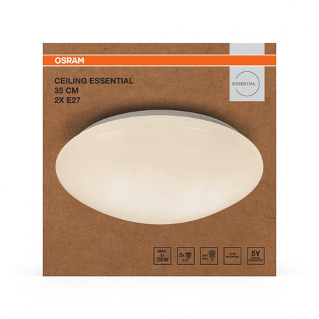 Osram Plafoniera LED Plafoniera OSRAM Essential 000004099854444623 | Ø35cm, 2xE27, IP20, Alb