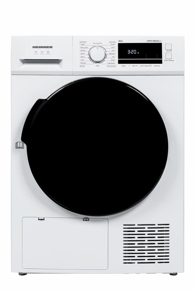 Heinner Uscator de rufe [RESIGILAT] Uscator de rufe Heinner HHPD-M9G3A++ | 9kg, Pompa de caldura, Clasa D, 14 programe, 60x68x85cm