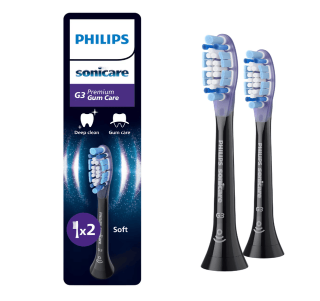 Philips Perie Perie Philips Sonicare Gum Care HX9052/88 | 2 Capete, Click-on, BrushSync, Negru