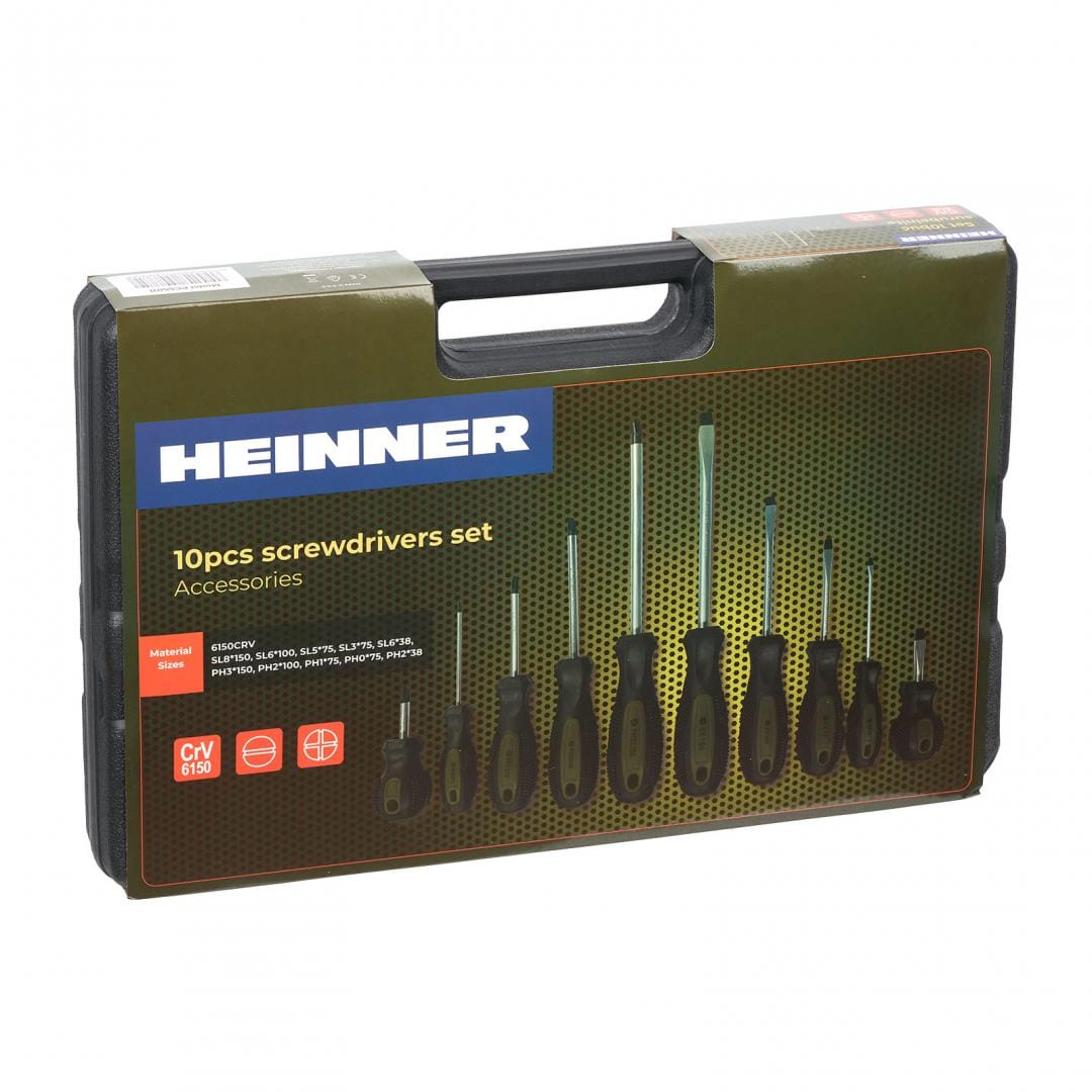Heinner Set scule Set Surubelnite Heinner PCSS011 | 10 Piese, CR-V
