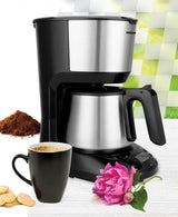Heinner Cafetiera Cafetiera Digitala Heinner HCM-D750SSBK | 750W, 1.5L, Timer, Negru