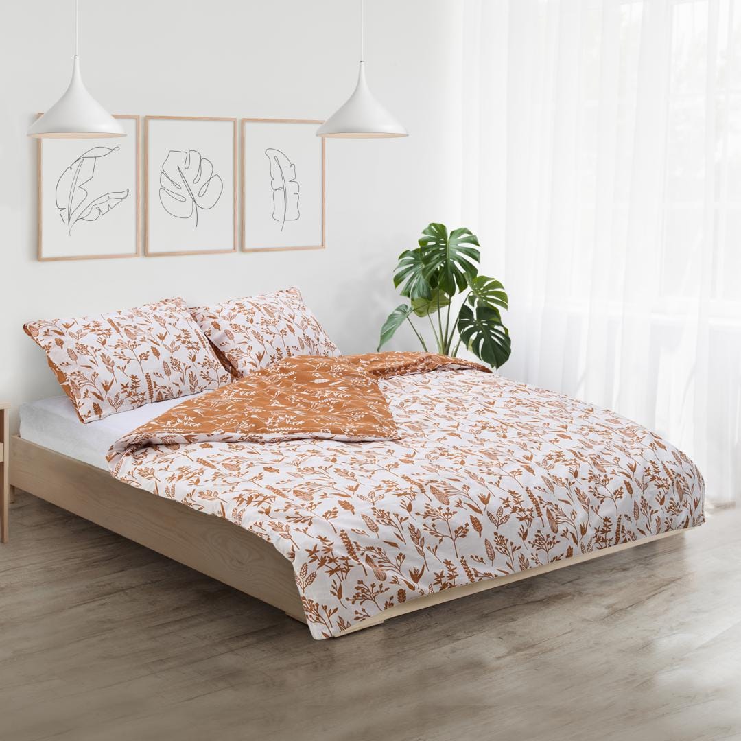 Heinner Lenjerie de pat Lenjerie Pat Heinner HR-4BED-132-MENG | Dubla, 100% Bumbac, 4 Piese