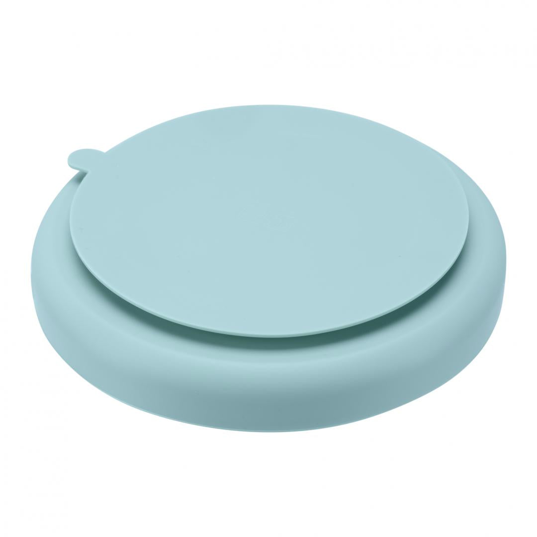 Farfurie Compartimentata din Silicon cu Ventuza, Blue, U-grow