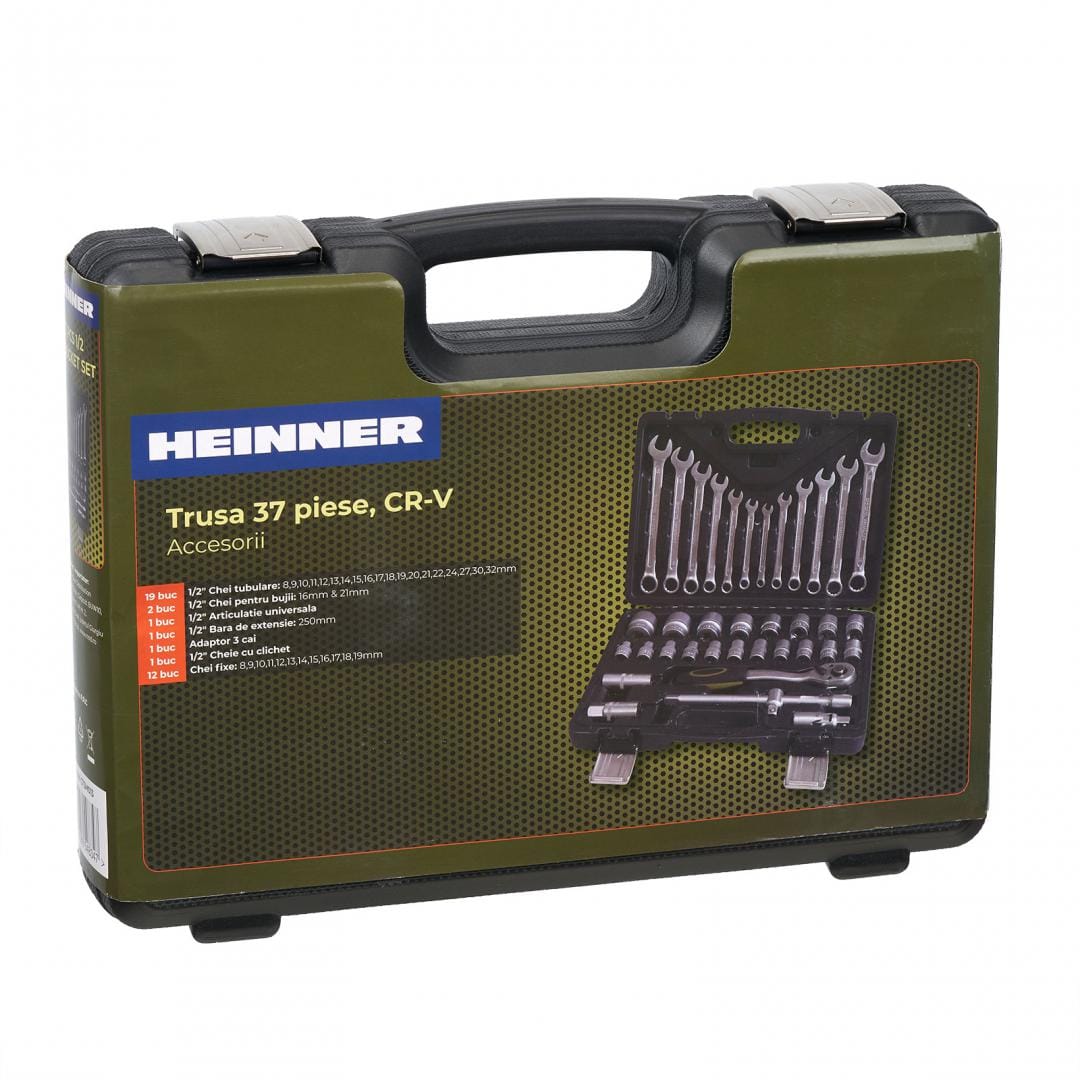 Heinner Trusa scule Trusa Scule Heinner CTSM013 | 37 Piese, 1/2", CR-V