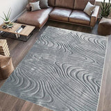 Heinner Covor Covor Heinner HR-WAVRUG120-GRI | 120x160cm, Relief Wave, Gri