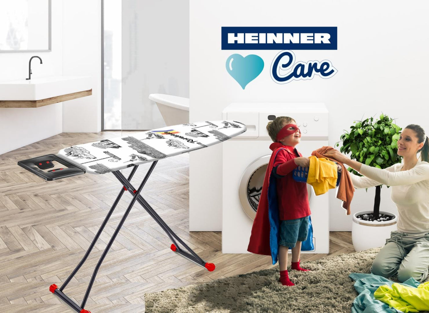 Heinner Masa de calcat Masa de Calcat Heinner HR-DGR-004 | 125 x 42 cm, Suport Fier, Reglabila