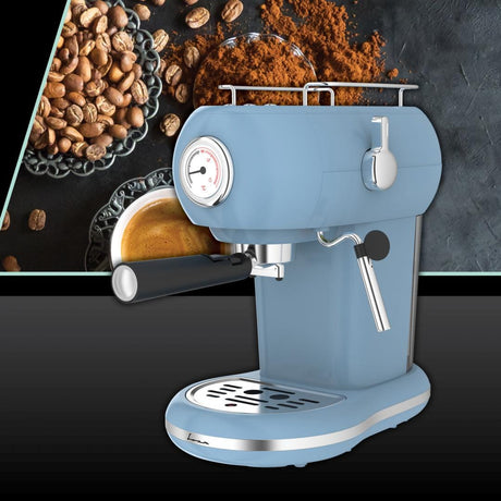 Fram Espressor manual Espressor Manual FRAM FEM-D15RBL | 1100W, 15 Bari, 1.2L, Albastru