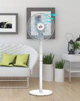 [RESIGILAT] Ventilator Heinner HSF-L360WH | 2 in 1, Oscilare 360°, Timer 8h, Control Digital, Telecomanda