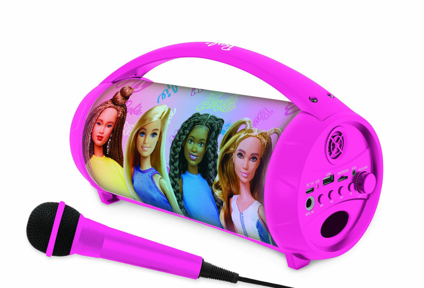 Boxa cu Microfon și Lumini, Barbie — Lexibook