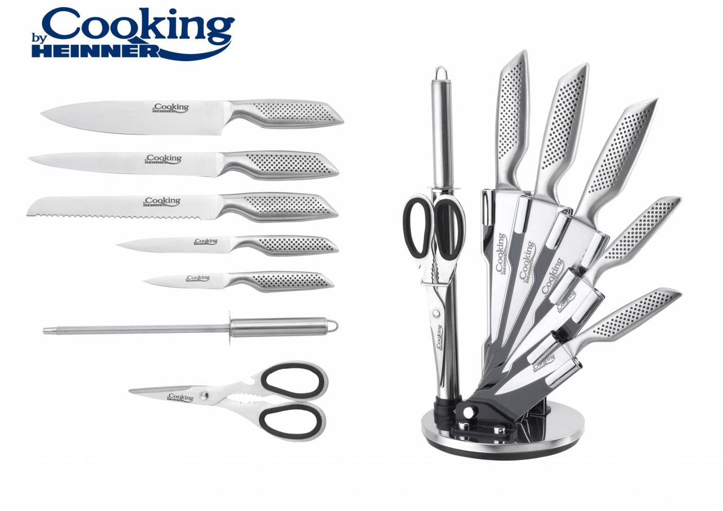 Heinner Set ustensile de bucatarie Set Cutite Bucatarie Heinner HR-GL-8PCS | 8 Piese, Magnium