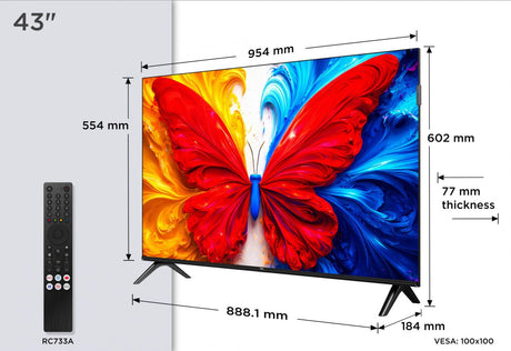TCL Televizor LED Televizor TCL QLED 43S5L | 108 cm, Smart Android TV, Full HD, Clasa F