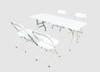 Heinner Set tenis de masa Set Masa Cu 4 Scaune Heinner DMSP001 | Plastic, Pliabile, Portabil