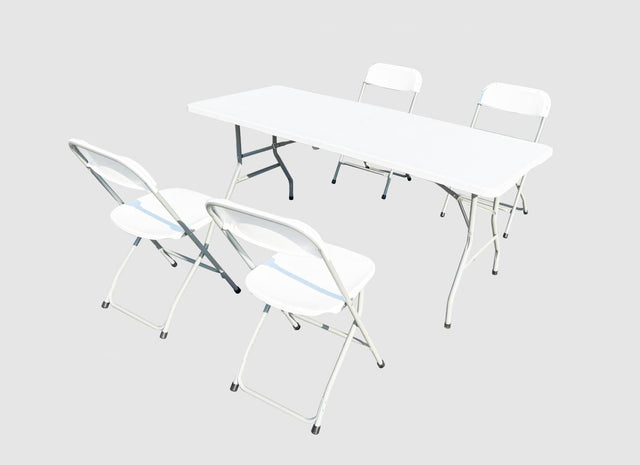 Heinner Set tenis de masa Set Masa Cu 4 Scaune Heinner DMSP001 | Plastic, Pliabile, Portabil