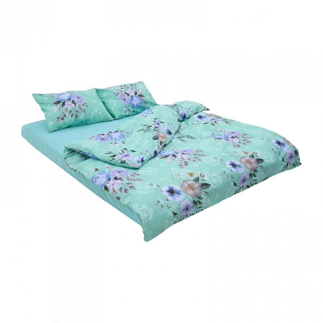 Heinner Lenjerie de pat Lenjerie de Pat Heinner HR-DBL132-SPG | Dubla, 100% Bumbac, 4 Piese, Spring