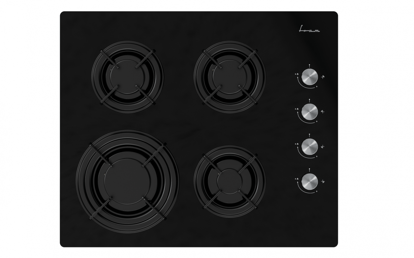 Fram Plita incorporabila Plita Incorporabila Fram FBH-M4IRF-GBK | 4 Arzatoare, Inductie si Gaz, Negru, 60x51cm