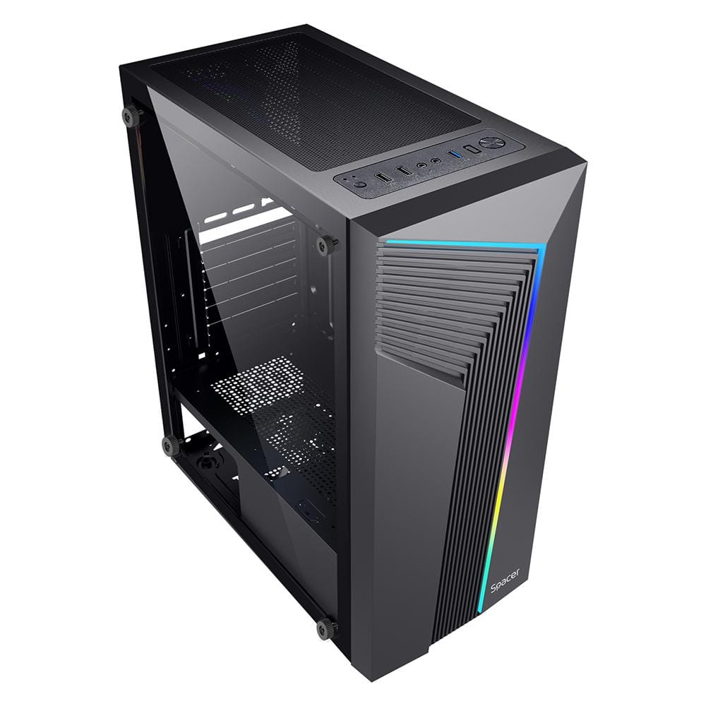 Spacer Carcasa SPACER WARRIOR Mid Tower NEGRU