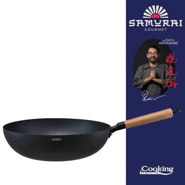 Heinner Tigaie Tigaie Wok Heinner HR-SNT-W32 | 32cm, 9cm Inaltime, Samurai Gourmet
