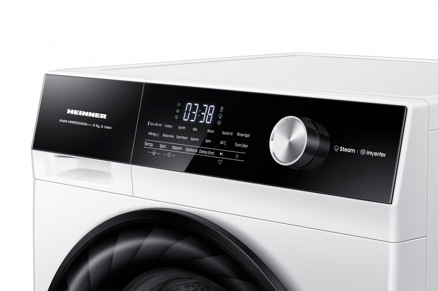 Heinner Masina de spalat rufe Masina de spalat rufe Heinner HWM-HMK9014IVA+++ | 9kg, 1400RPM, Inverter, A+++, 60x61x85cm