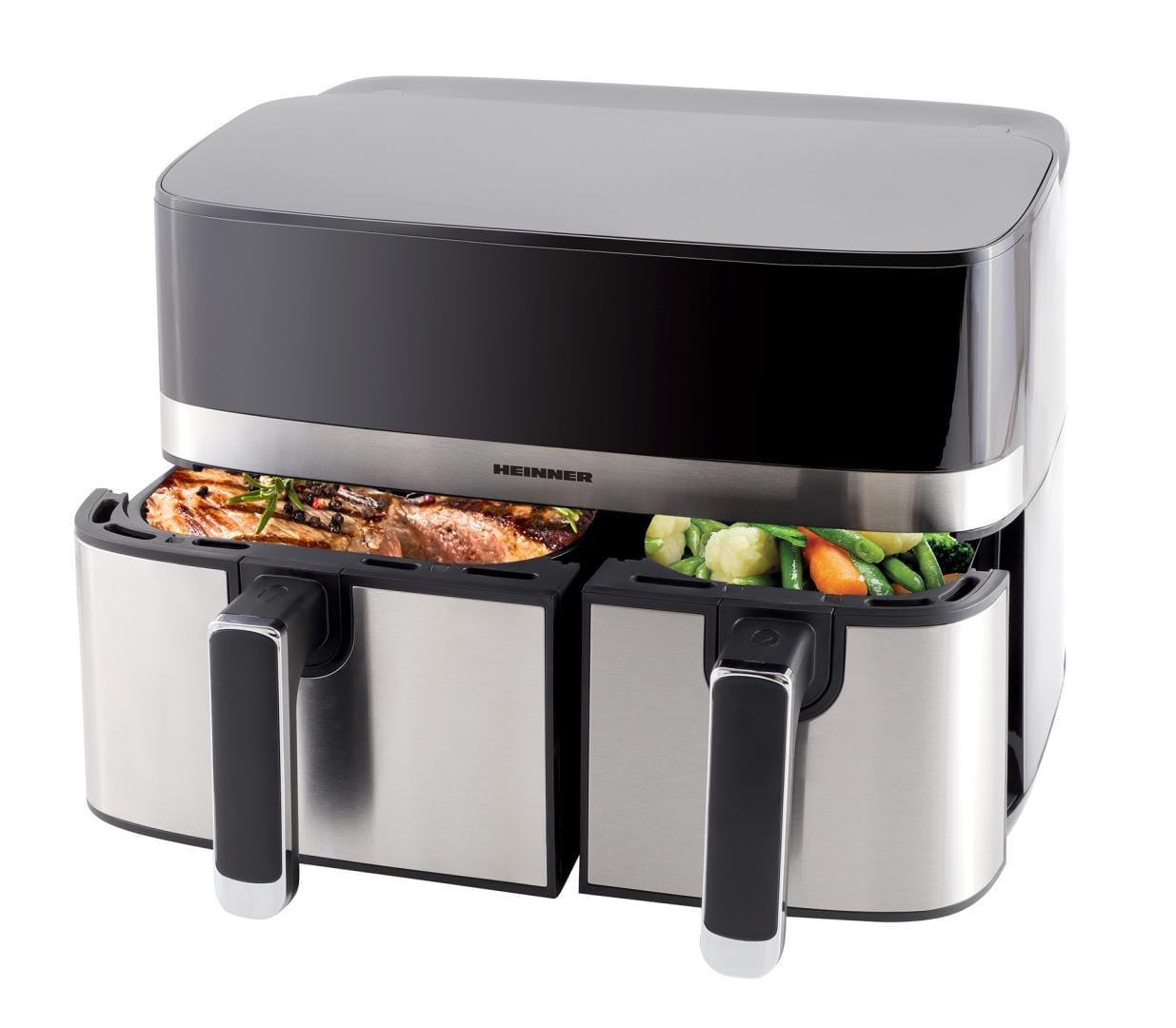 Heinner Air Fryer Air Fryer Heinner HAF-H9DB17BKS | Dubla, 9L, 2400W, 8 Programe, Negru