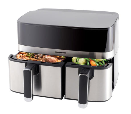 Heinner Air Fryer Air Fryer Heinner HAF-H9DB17BKS | Dubla, 9L, 2400W, 8 Programe, Negru