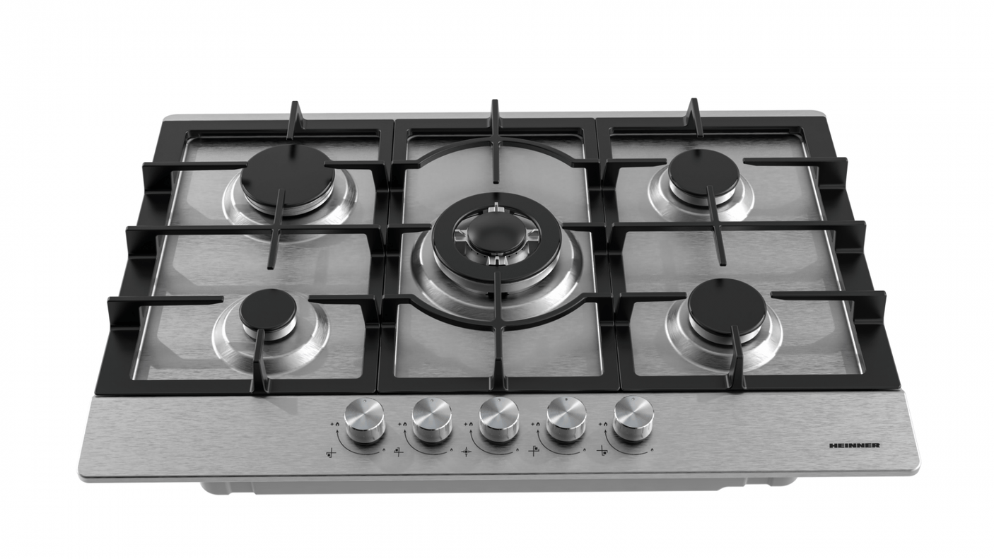 Heinner Plita incorporabila Plita Incorporabila Heinner HBH-M705IWFIX | 70cm, 5 Zone, Gaz, Aprindere Electrica, 75x51cm