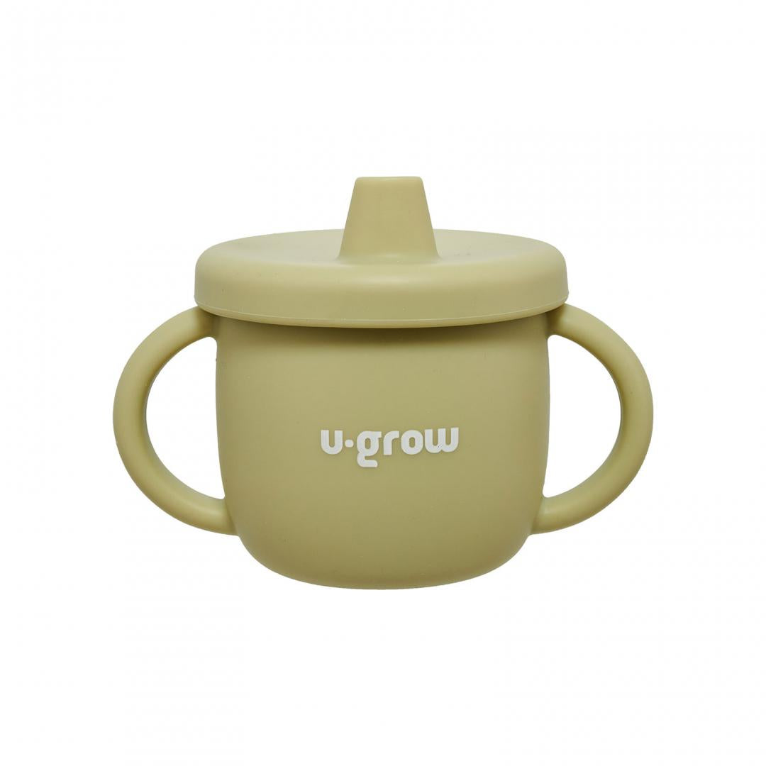 Set Diversificare 3 Piese Silicon : Bol, Farfurie și Cana cu Cioc, Olive, U-grow