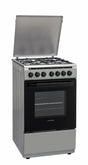 Heinner Aragaz Aragaz Mixt Heinner HFSC-V60LITGC-SS | 60cm, 4 Arzatoare Gaz, Cuptor Electric, Inox, 50x60x85cm