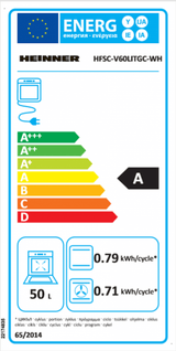 Heinner Aragaz Aragaz Mixt Heinner HFSC-V60LITGC-WH | 60cm, 4 Arzatoare, Cuptor Gaz, Alb, 50x60x85cm