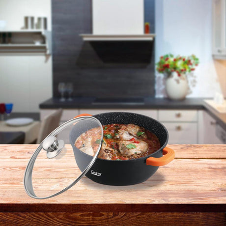 Heinner Cratita Cratita Heinner HR-SCO-A0316A | 16cm, 1.2L, Aluminiu Turnat, Capac Inclus