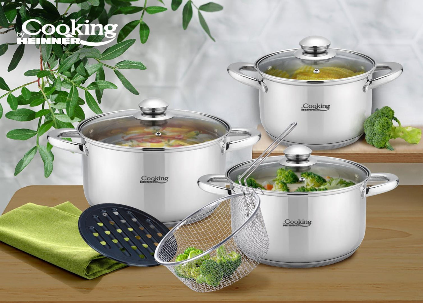 Heinner Set oale Set Oale Din Inox 8 Piese Victoria HR-MSF-8PSC | Cooking by Heinner