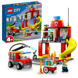 60375 Remiza și Masina de Pompieri — LEGO