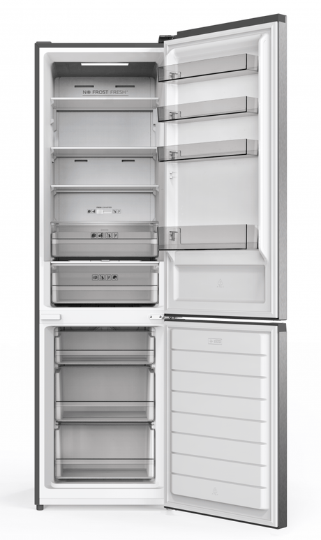 Heinner Combina frigorifica Combina Frigorifica Heinner HCNF-HM377INVXC | 377L, No Frost, Clasa E, Inox, 60x67.5x200.5cm