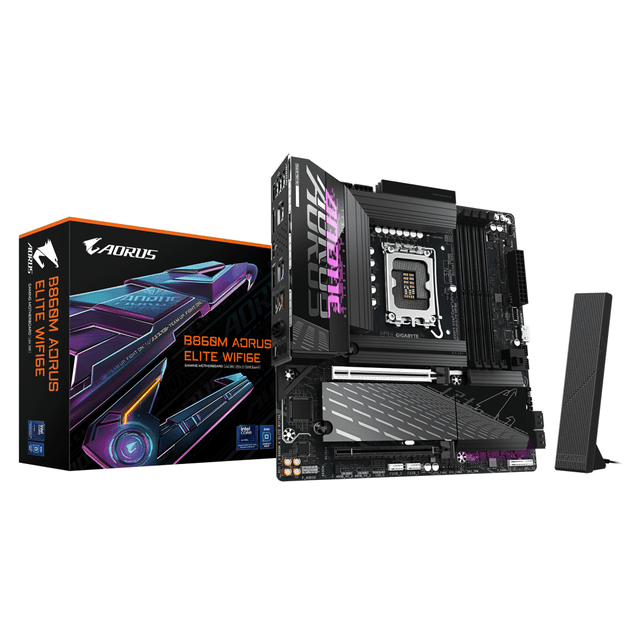 GIGABYTE Placa de Baza GIGABYTE B860M AORUS ELITE WIFI6E LGA1851