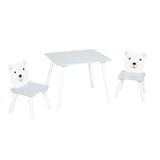 Set Masuta și 2 Scaune, cu Spatiu de Activitati, Bear, U-grow