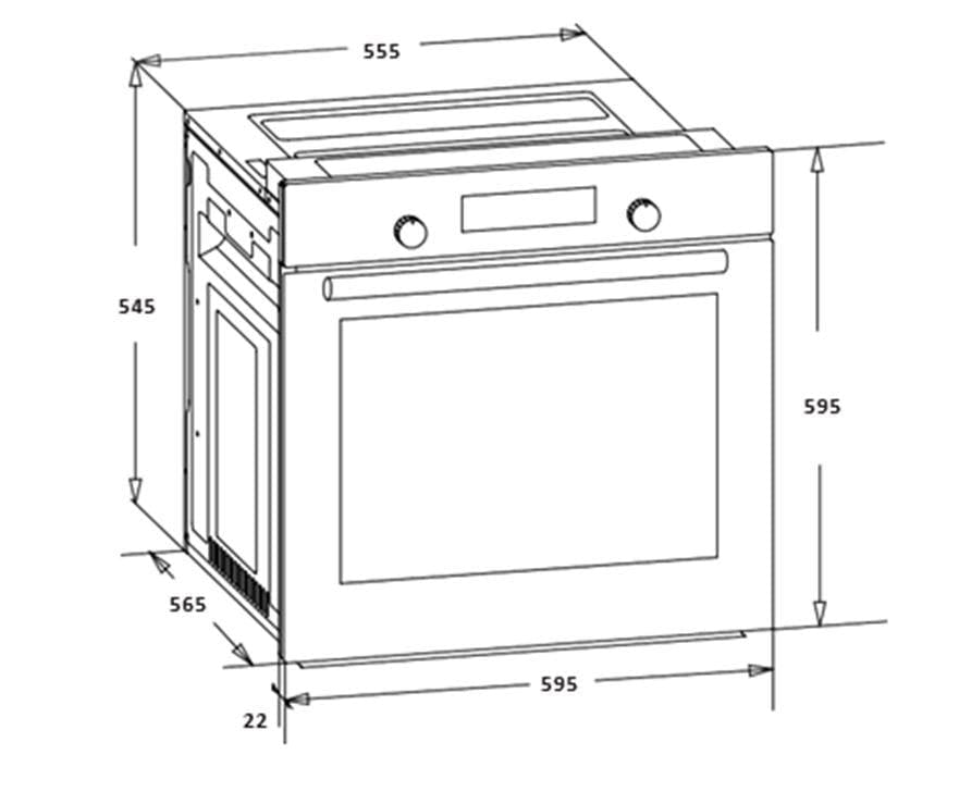 Heinner Cuptor incorporabil Cuptor Incorporabil Heinner HBO-S624LTG-IX | 62L, 8 Functii, Grill, Inox, 59.5x56.5x59.5cm