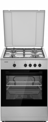 Heinner Aragaz [RESIGILAT] Aragaz Heinner HFSC-SME66ISL | 60cm, 4 Arzatoare, Cuptor Email, Aprindere Electrica, 60x60x85cm