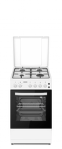 Heinner Aragaz Aragaz Gaz Heinner HFSC-S60LITGWH | 60cm, 4 Arzatoare, Capac Sticla, Alb, 50x60x85cm