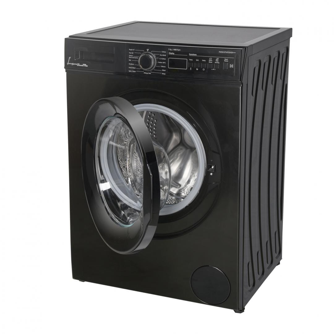 Fram Masina de spalat rufe Masina de spalat rufe Fram FWM-V714T2BKD+++ | 7kg, 1400RPM, Display LED, Negru, 59.7x52.7x84.5cm