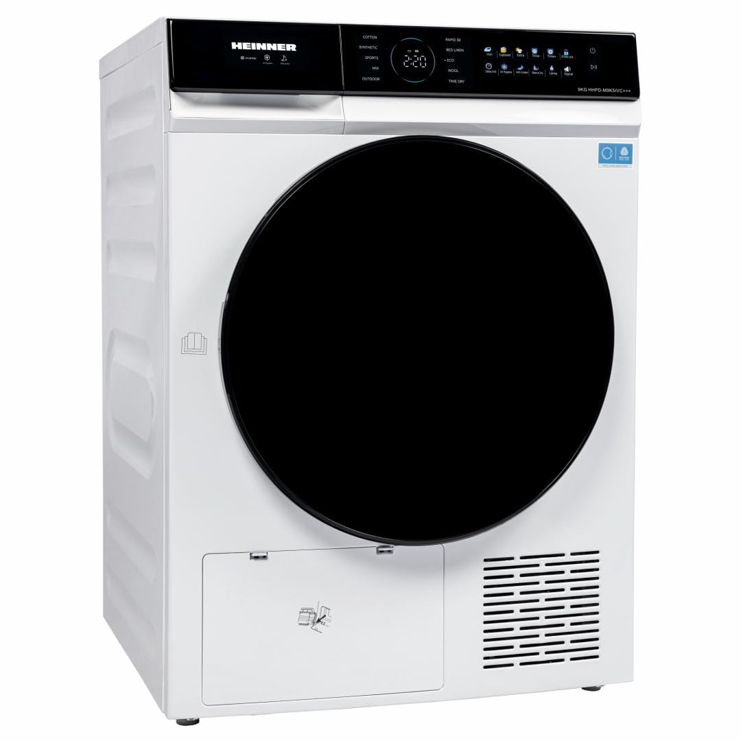 Heinner Uscator de rufe Uscator de rufe Heinner HHPD-M9K5IVC+++ | Pompa de caldura, 9kg, A+++, Alb, 59.5x67.5x84.5cm