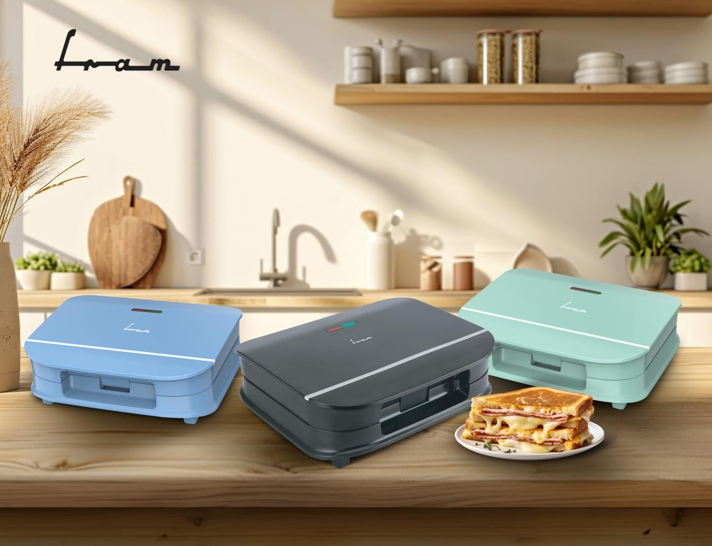 Fram Sandwich maker Sandwich Maker Fram FSM-700GR | 700W, 2 Sandvisuri, Placi Antiaderente, Verde