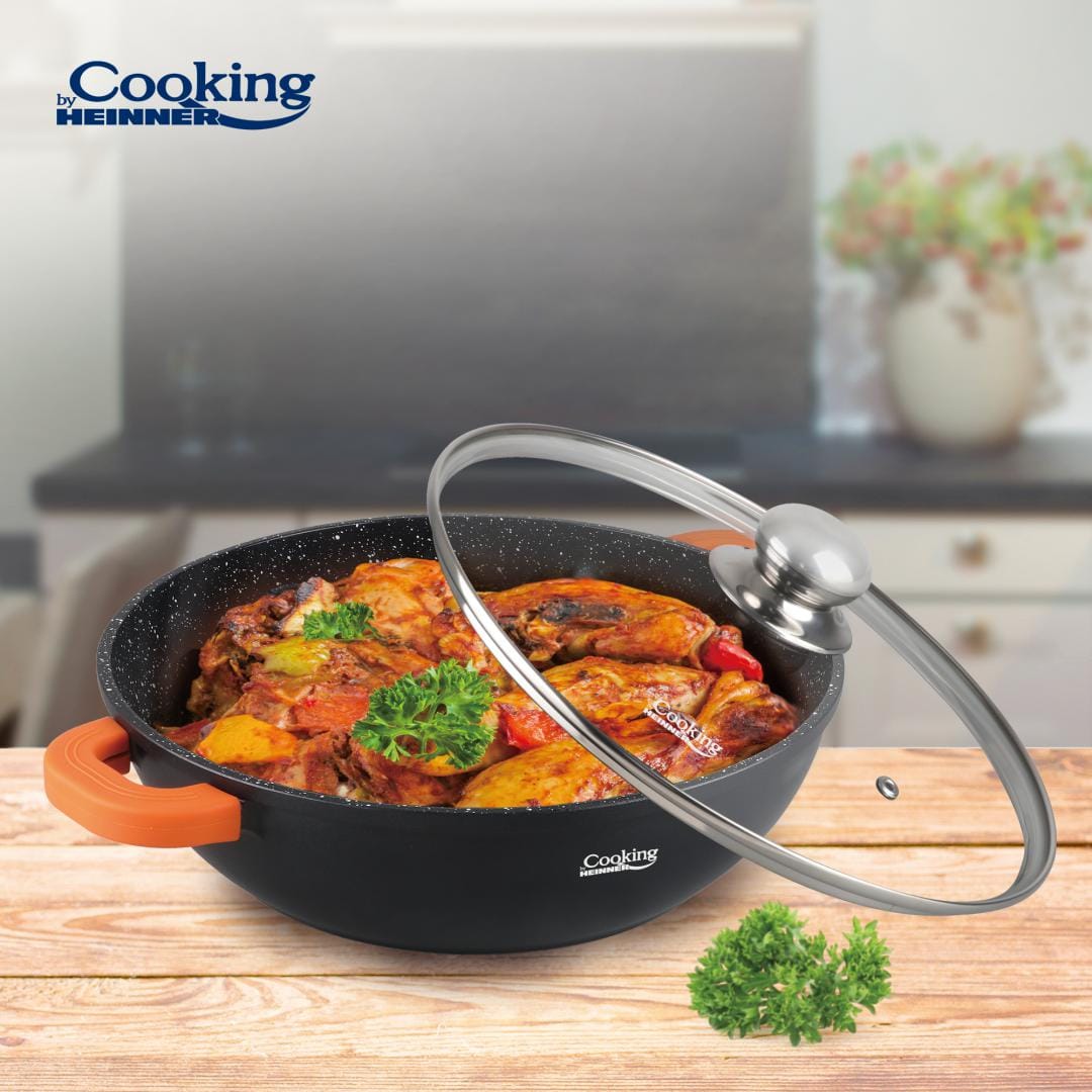 Heinner Cratita Cratita Heinner HR-SCO-A28C | 28cm, 4.1L, Aluminiu, Capac Inclus
