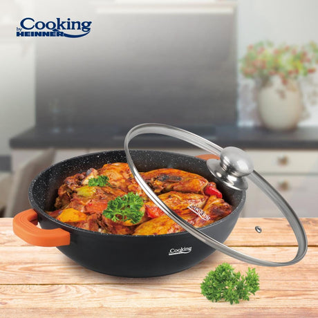 Heinner Cratita Cratita Heinner HR-SCO-A28C | 28cm, 4.1L, Aluminiu, Capac Inclus