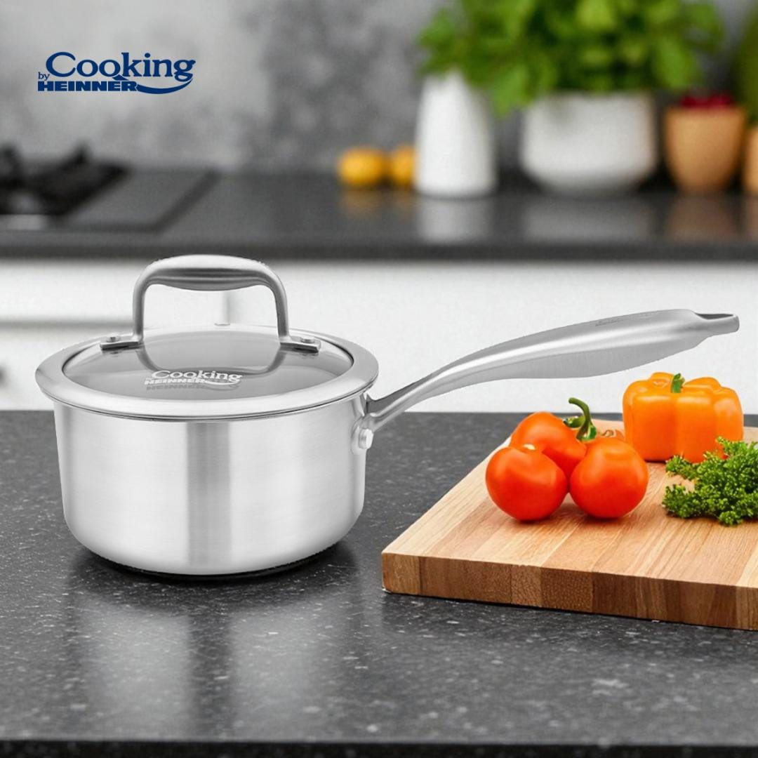 Heinner Caserola Caserola Inox Heinner HR-MRK-3A16 | 1.6L, 16cm, Capac Sticla