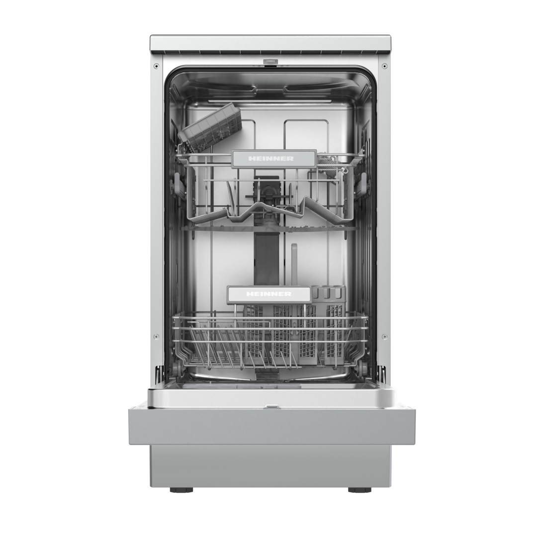 MASINA DE SPALAT VASE HEINNER HDW-FSM45510XE++. 10 SETURI, CLASA DE EFICIENTA ENERGETICA E, CONTROL ELECTRONIC, 5 PROGRA