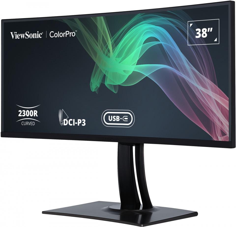 VIEWSONIC Monitor ViewSonic 38" VP3881A, Curvature: 2300R, Diagonal (inch): 38, Diagonal (cm): 96.5, Aspect ratio: 21:9, Panel: IPS, Resolution: 3840x2160, Refresh Rate: 60Hz, Response time GtG: 5ms, Brightness