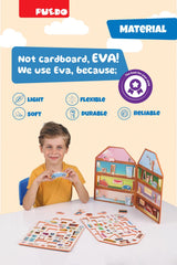 Joc Magnetic din Spuma EVA, Construieste-ti Casa, Puedo — Puedo Toys