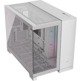 Corsair Carcasa PC Carcasa CORSAIR iCUE LINK 2500X CC-9011268-WW | Micro ATX, Dual Chamber, RGB, Alb